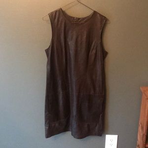 Black Leather Vince. Dress